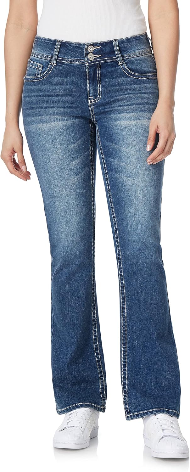 WallFlower Women's Luscious Curvy Bootcut Jeans for Every Body