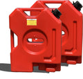 2-Gallon Gasoline Container Red Fuel Can (2 pcs) - Portable Twin Pack