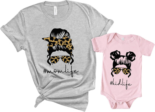 Mom Life Matching Shirts with Daughter for Special Moments