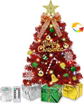 Dual Color Change Remote Control 24 in Red Tabletop Christmas Tree