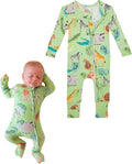 Boys Footless Baby Pajamas with 2 Way Zipper - Convertible Sleepers