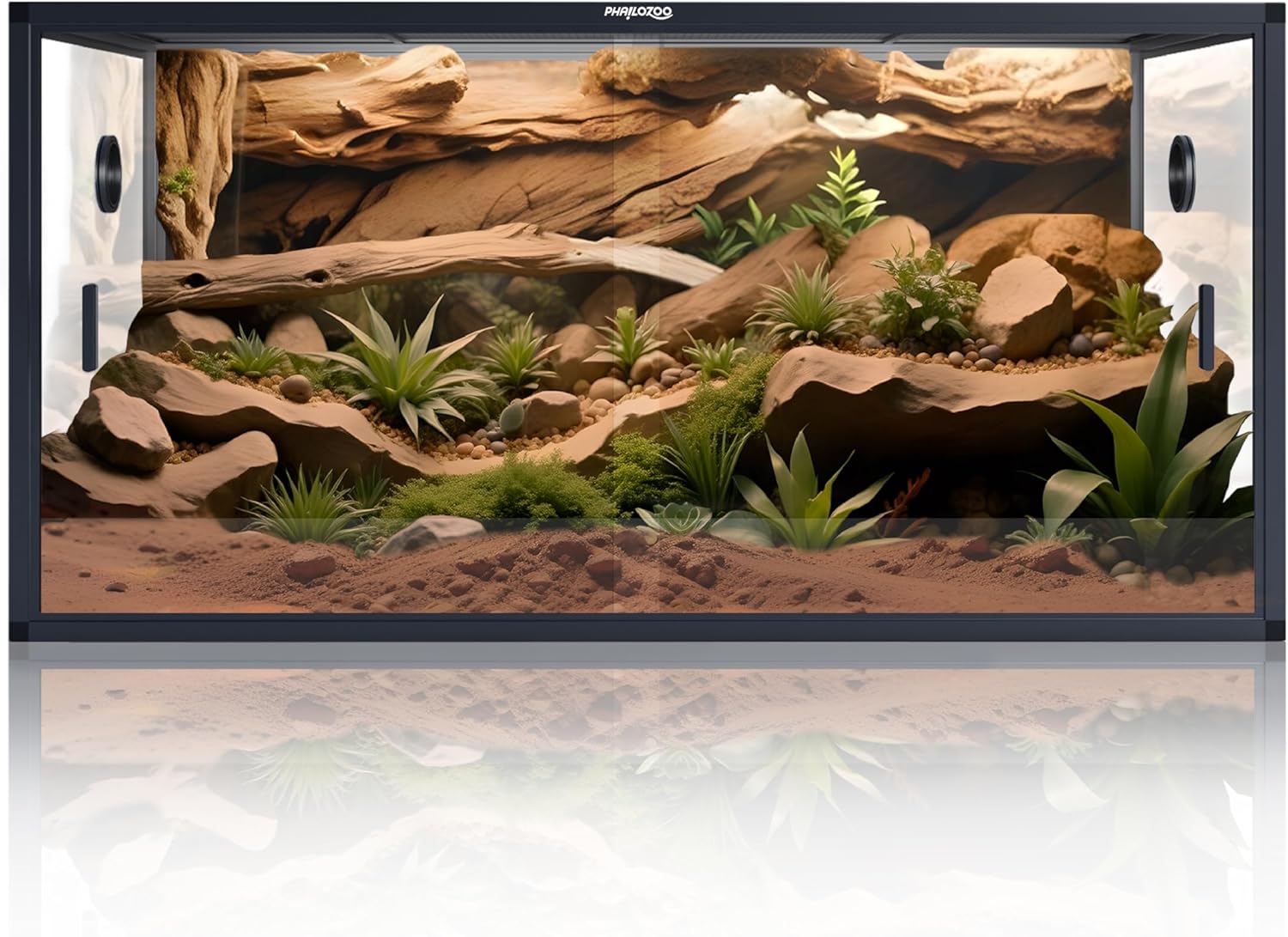 120 Gallon Bearded Dragon Tank for Reptiles with Sliding Door