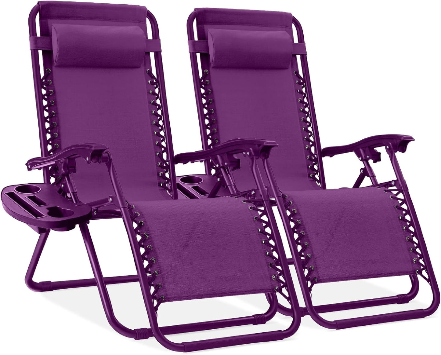 Adjustable Steel Mesh Zero Gravity Lounge Chair Recliners Set
