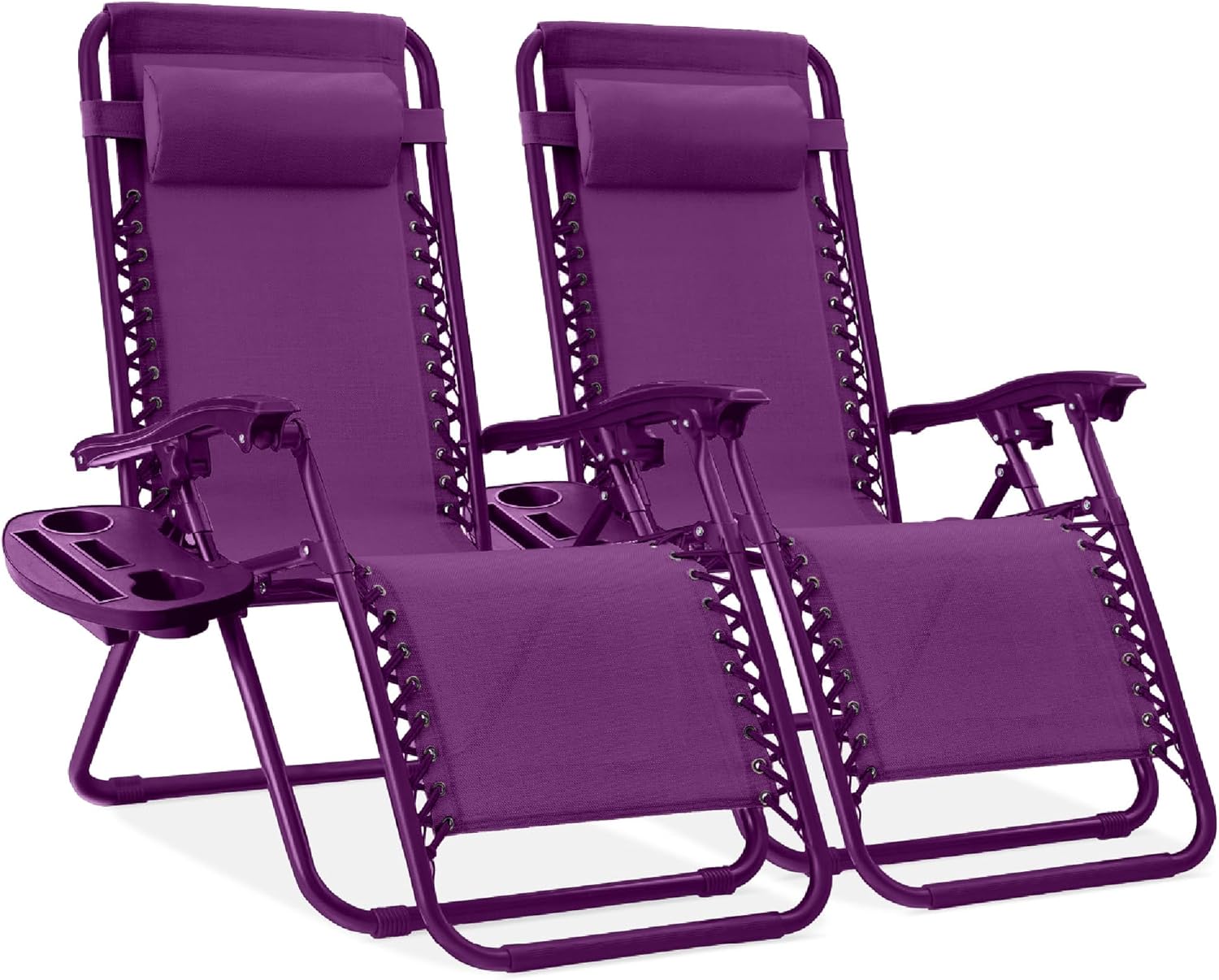 Adjustable Steel Mesh Zero Gravity Lounge Chair Recliners Set