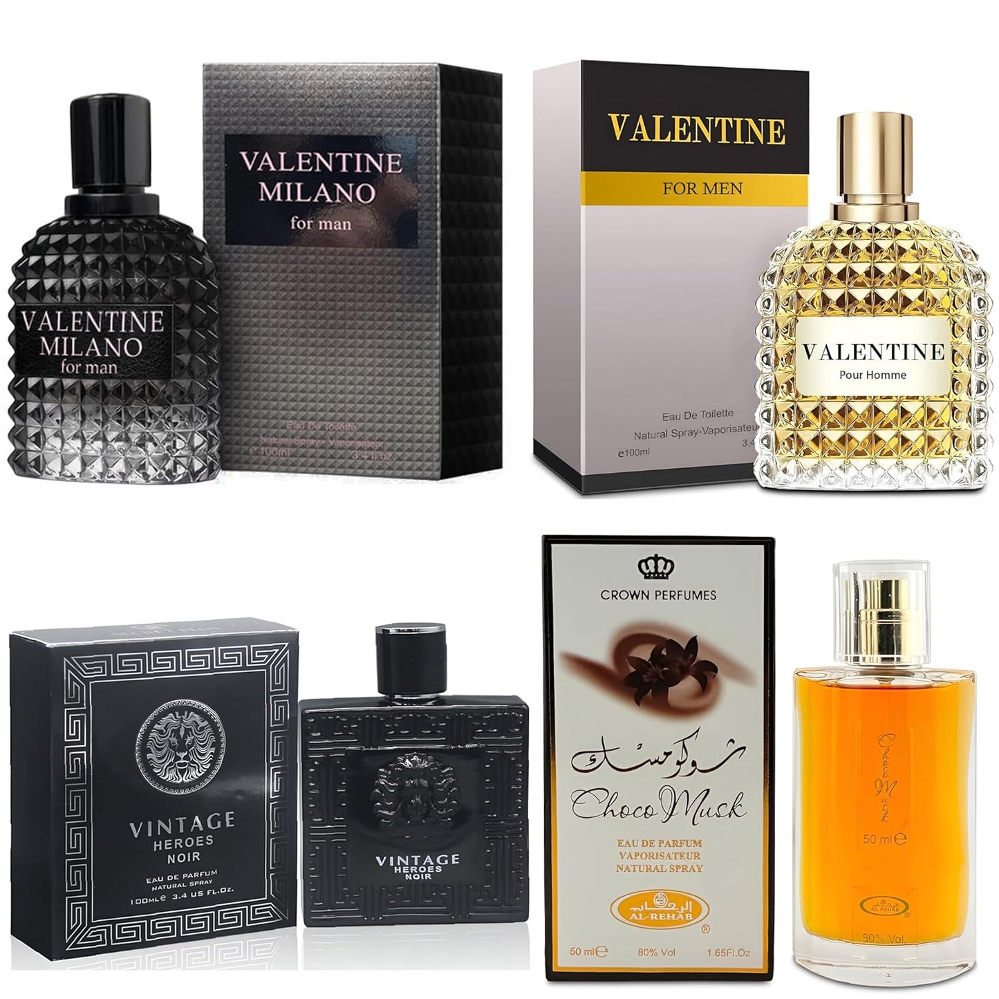 Men's Cologne Gift Set with Four Signature Scents for All Occasions