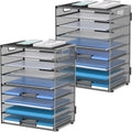 9-Tier Paper Letter Tray Desk Organizer for Office and Home