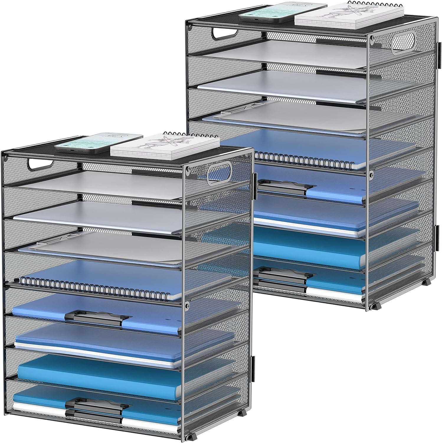 9-Tier Paper Letter Tray Desk Organizer for Office and Home
