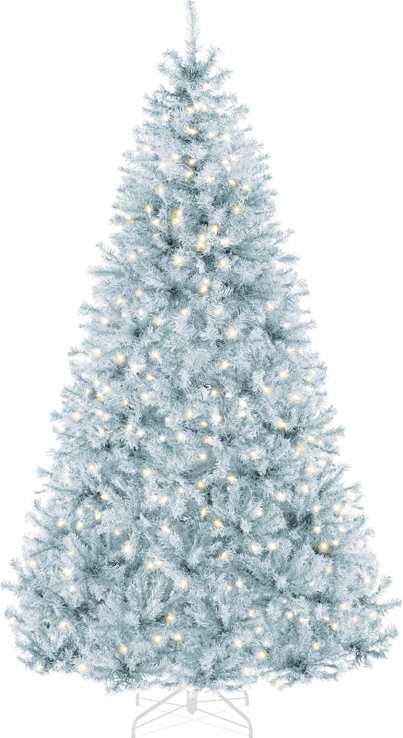 Pre-Lit Ice Blue Christmas Tree for Stunning Holiday Decor