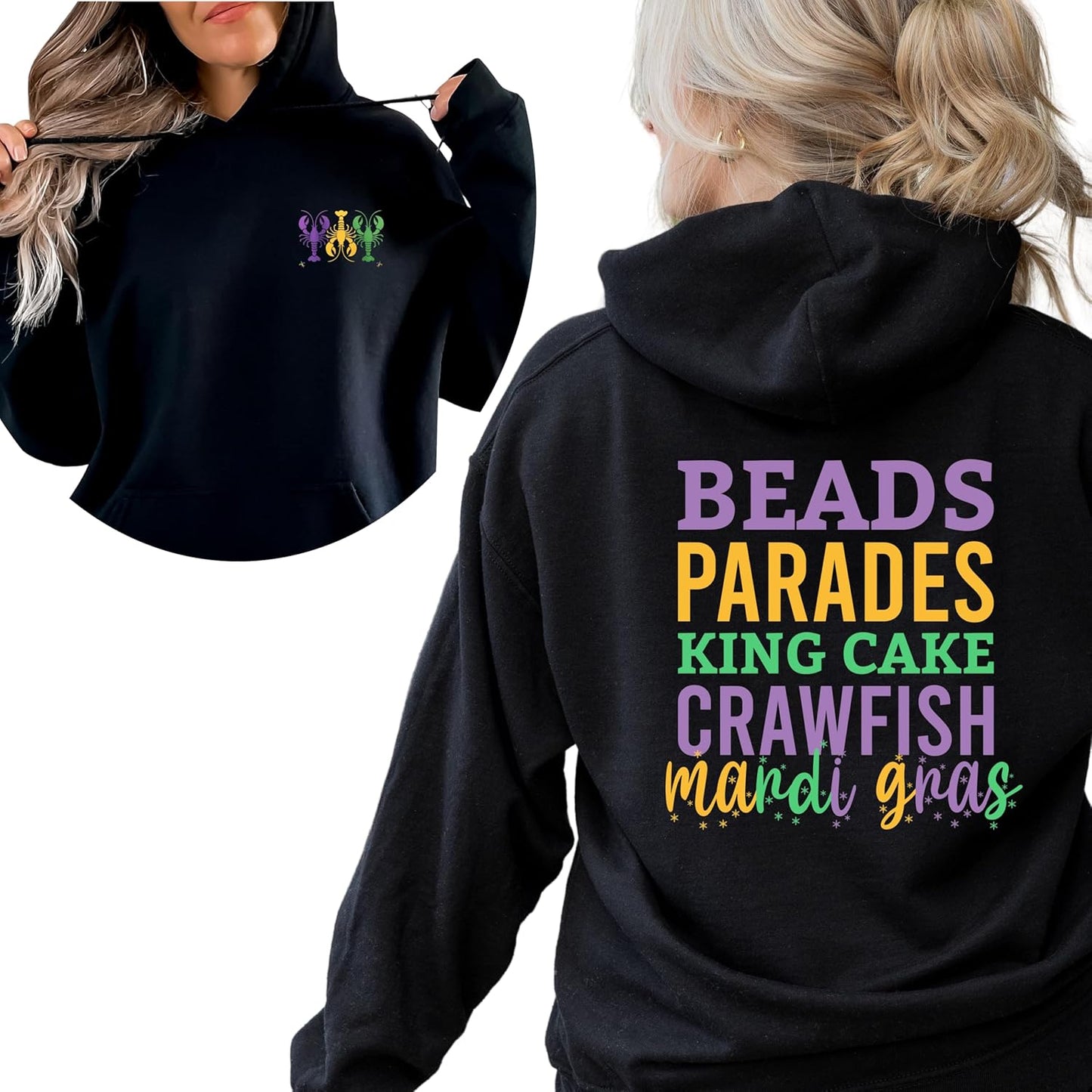 Carnival Print Women's Sweatshirt - Handmade Cozy Top