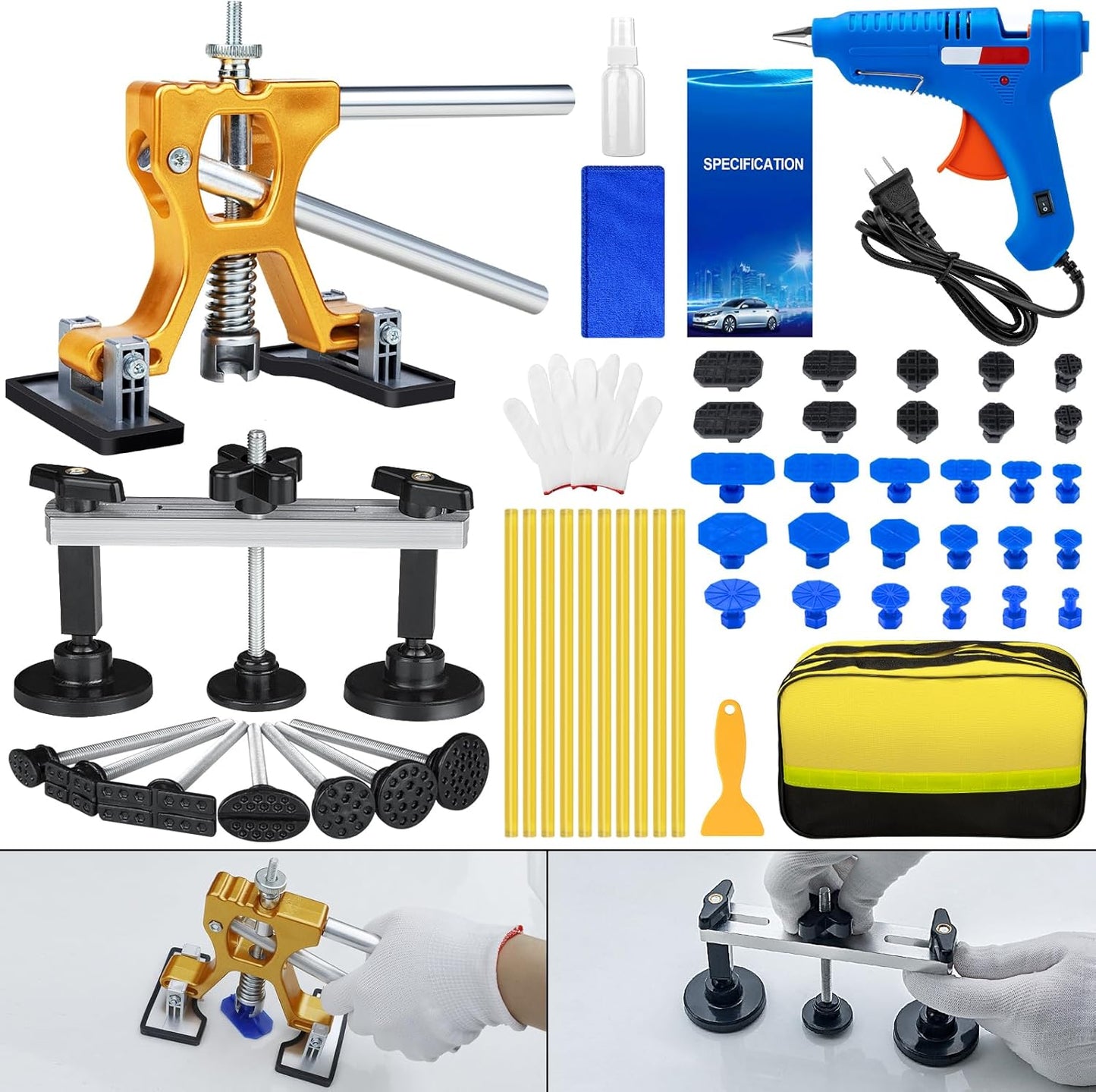 Car Dent Puller Kit for Easy DIY Paintless Dent Removal