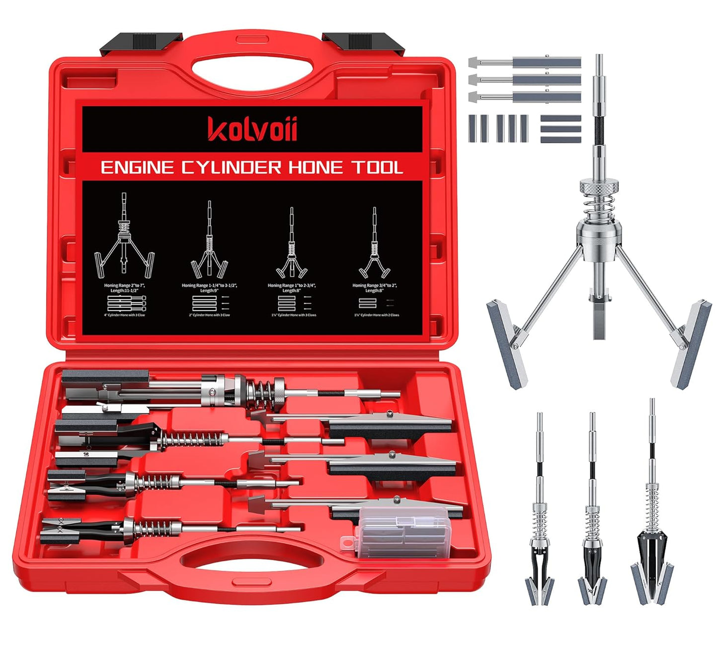 Kolvoii Cylinder Hone Tool Set for Engine Maintenance and Repair