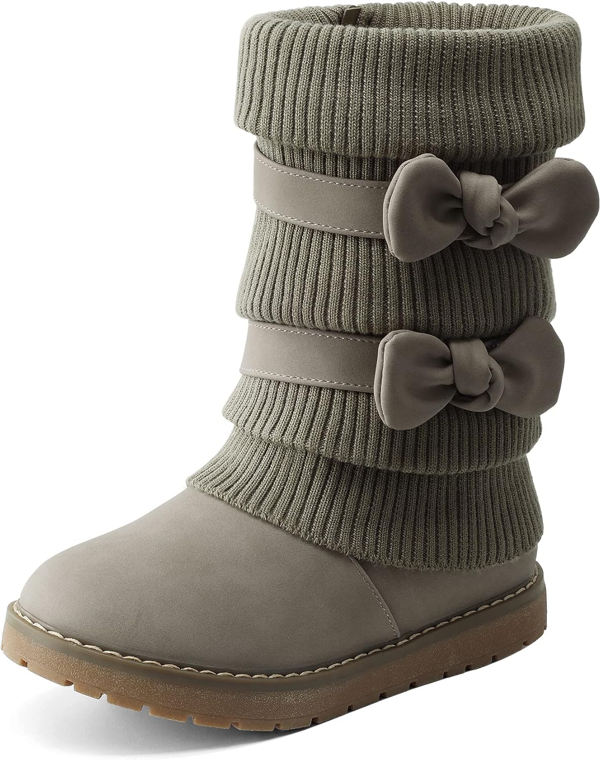DREAM PAIRS Girl's Winter Snow Boots with Faux Fur Comfort