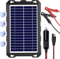 12V Solar Battery Charger 8W Portable Panel Kit - Trickle Maintainer