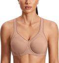 Full Support High Impact Racerback Sports Bra - Lightly Lined Clothing