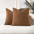 22x22 Boucle Throw Pillow Covers Set of 2 - Soft Textured Couch Cases
