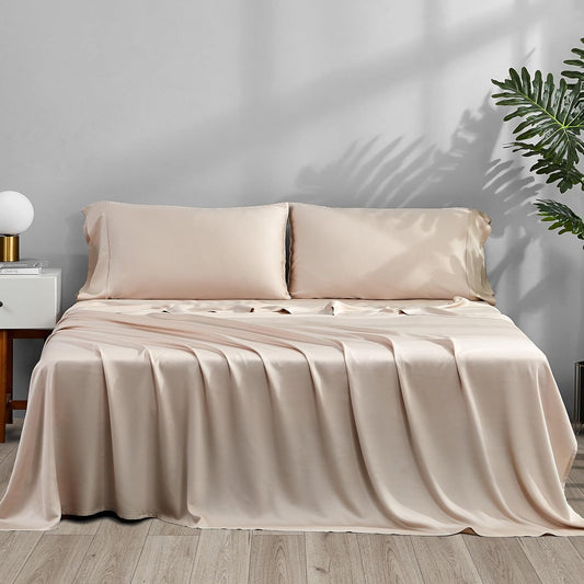 ACCURATEX Cooling Sheets Queen Size - Silky Soft Bamboo Bedding