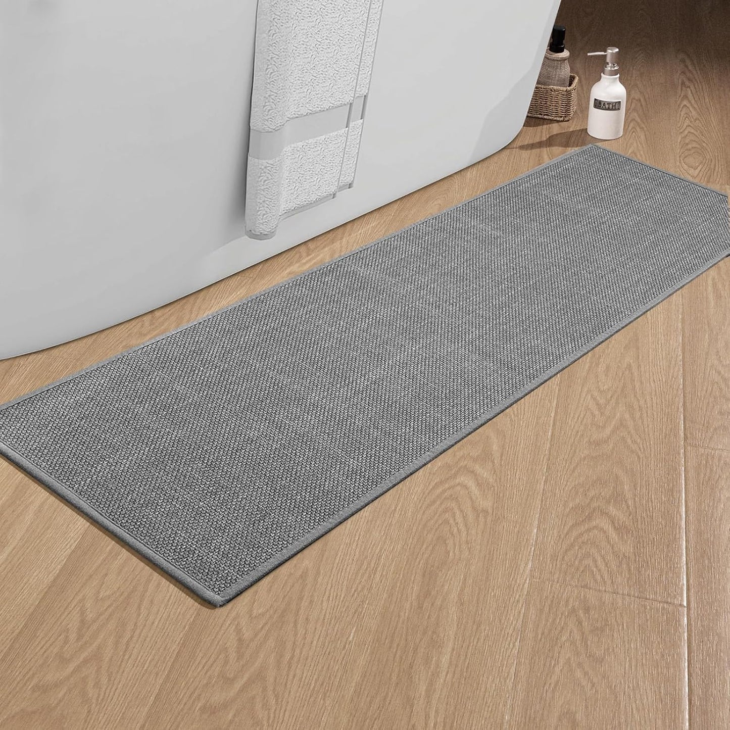 Chakme Bathroom Rugs Mat 59x17, Ultra Thin Non Slip Bath Mat