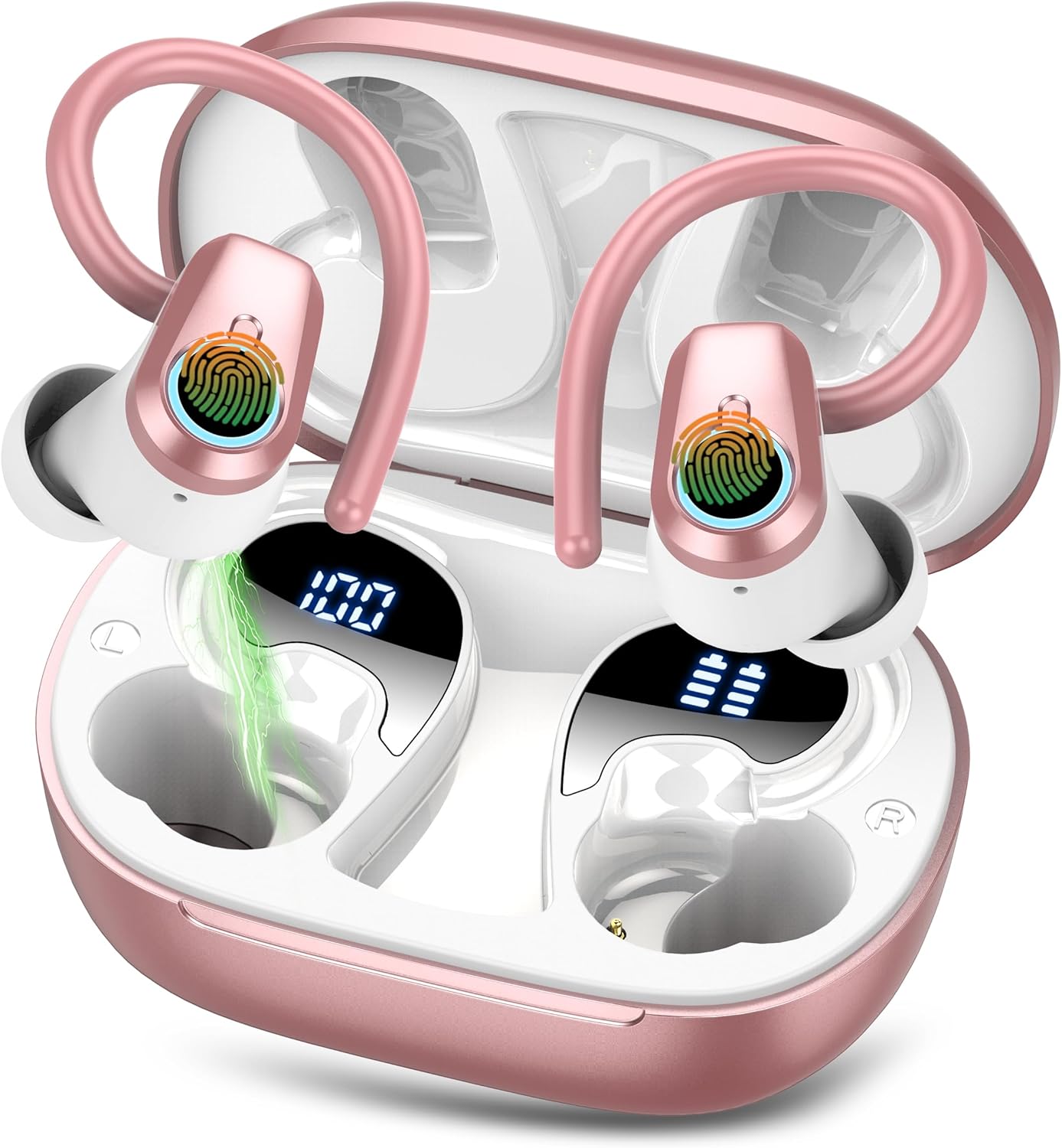 Wireless Earbuds, 50H Playtime, Deep Bass Stereo