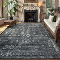 Area Rugs 9x12 Living Room Soft Large Rug - Low Pile Distressed