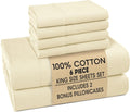 100% Cotton Percale King Sheet Set - Soft, Breathable & Durable