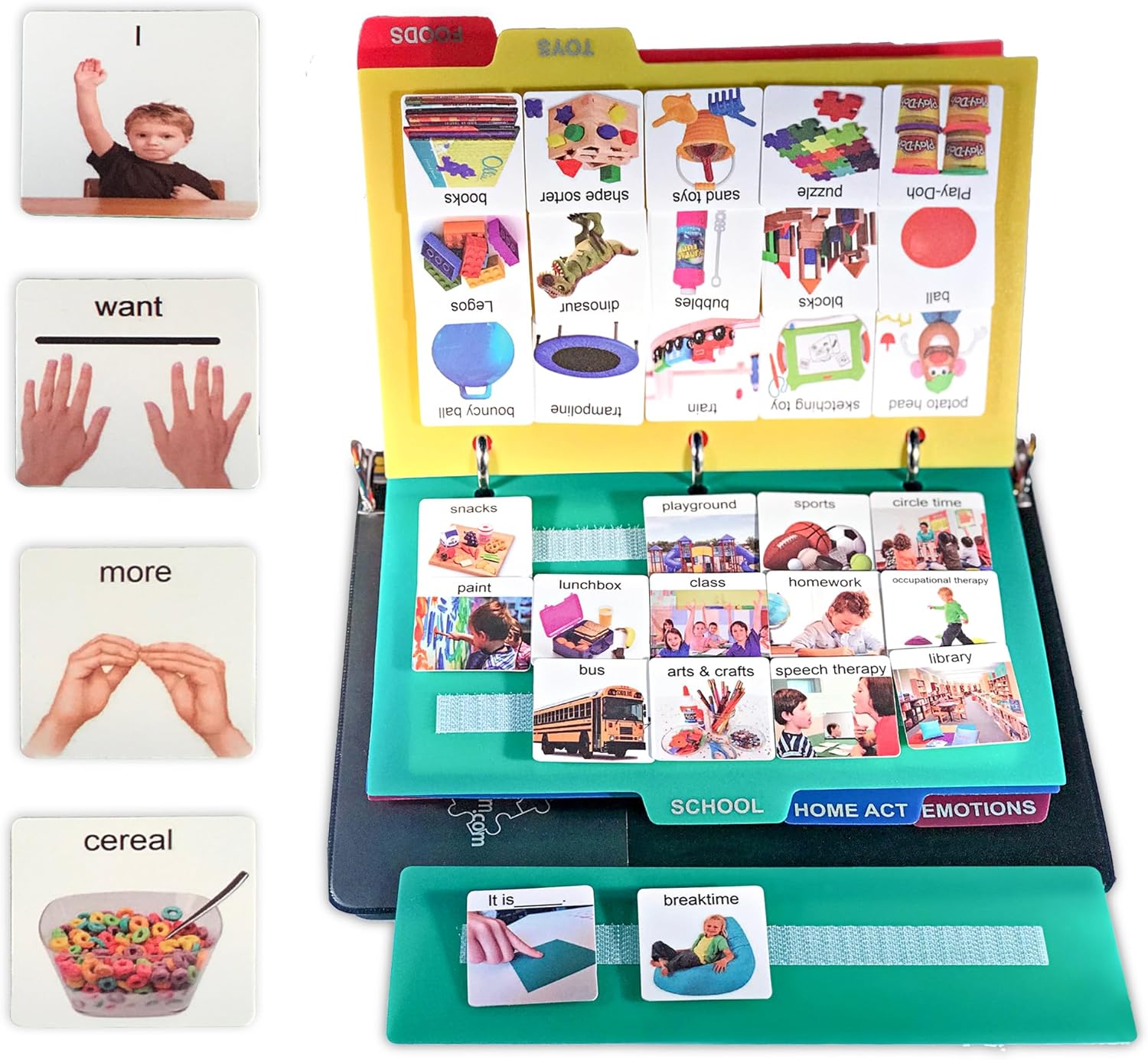Visual Communication Book with 162 ASD Photo Picture Cards
