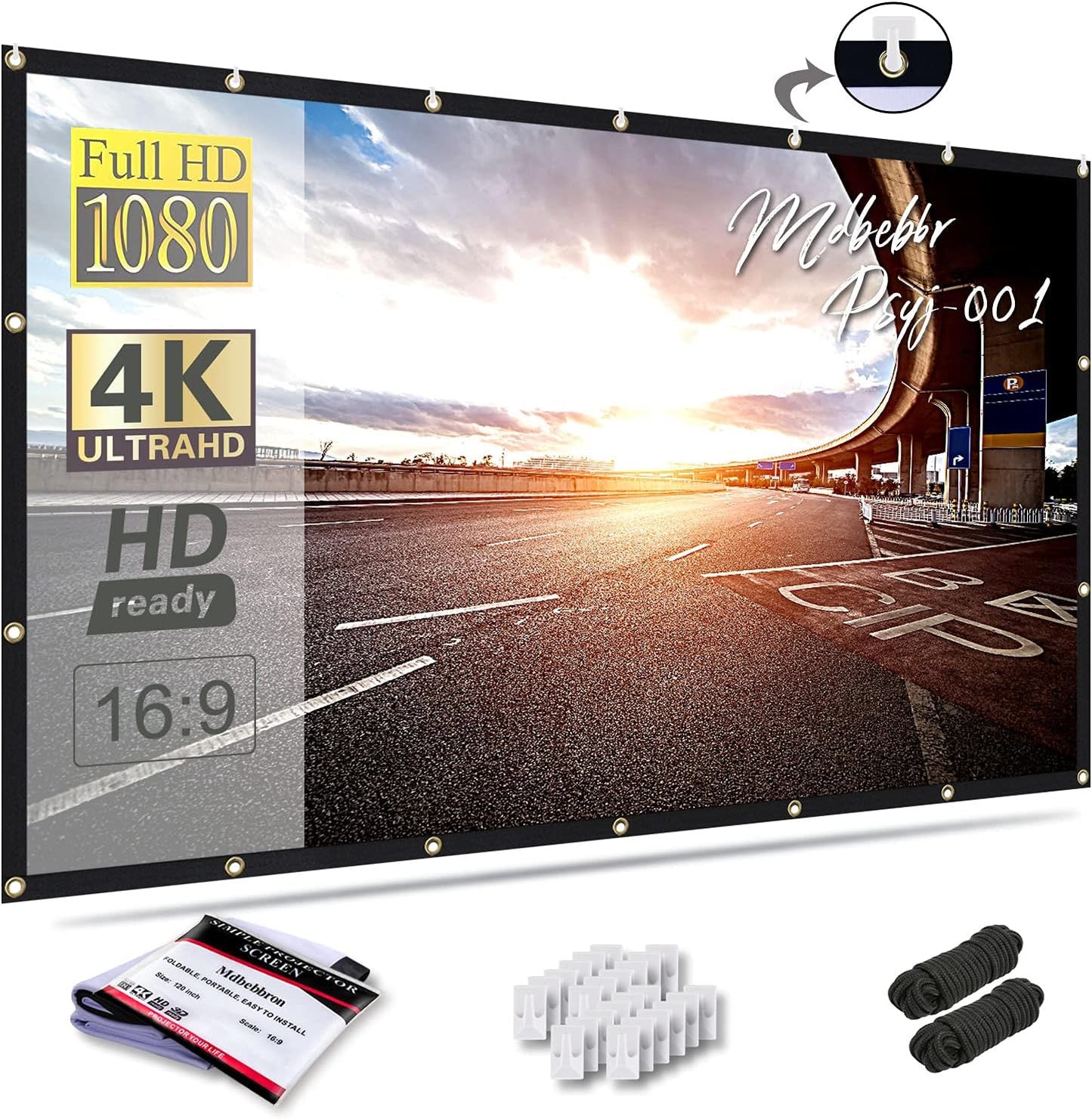 Portable Anti-Crease 120 Projector Screen for Movies