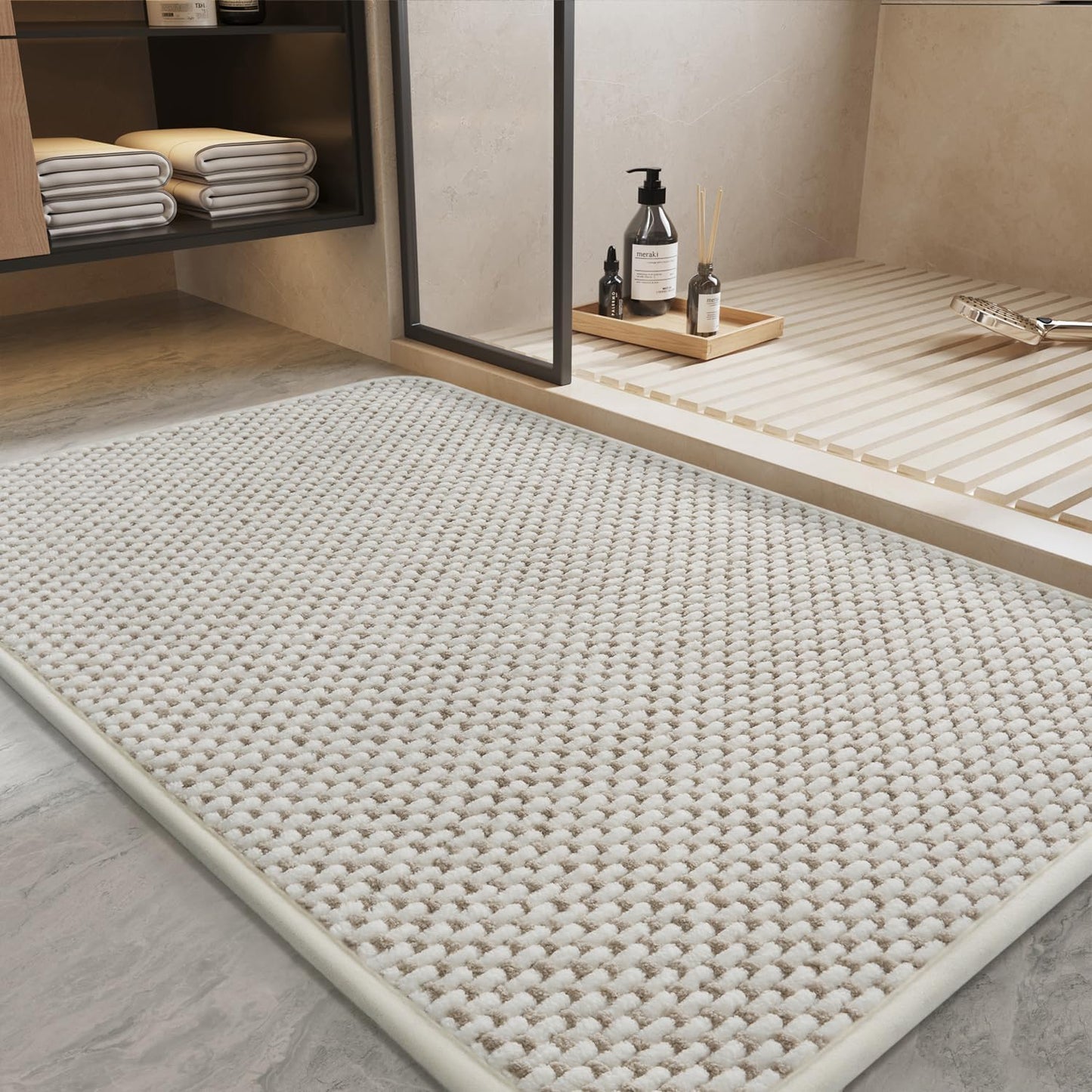 Super Absorbent Chenille Bathroom Mats for Non Slip Safety