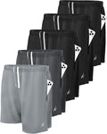 NY Threads 5 Pack Men's Athletic Shorts - Quick Dry Lightweight