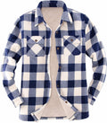 ThCreasa Womens Sherpa Fleece Lined Flannel Shirt Jacket - Warm Layer