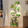 POZILAN Plant Stand Indoor with Grow Light - 8-Tier Tall Rack