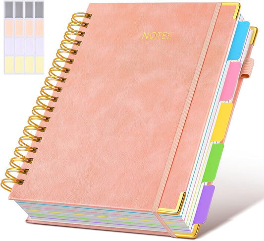 Premium 5 Subject Leather Notebook - Organize & Personalize!