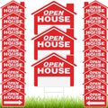 Open House Signs 21 Pack with Metal H Stakes - Bright Double Sided