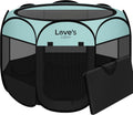 Medium Dog Playpen Tent - Foldable Portable Puppy Playpen Green