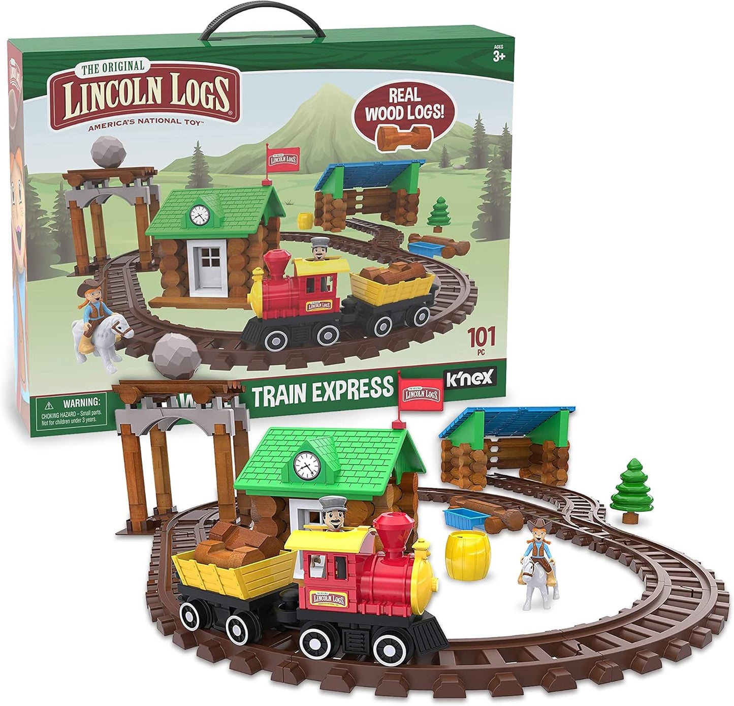 Lincoln Logs Sawmill Express Train - Creative Building Set