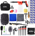 MorTime 54Pcs Car Wash Kit with Foam Gun - Complete Car Care Set