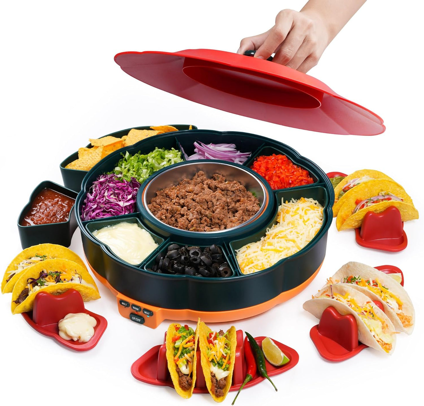 Taco Tuesday Kit - Ultimate Taco Bar Serving Set for Parties