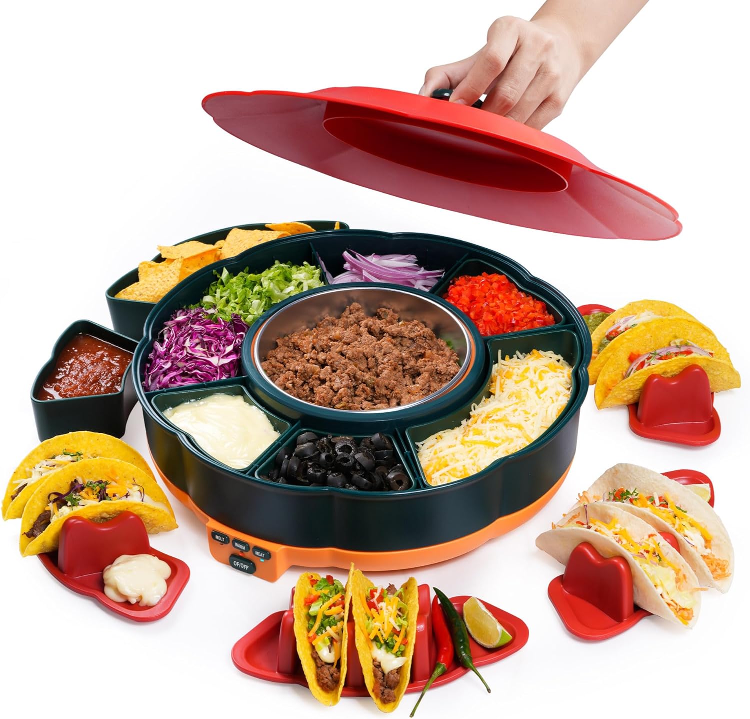 Taco Tuesday Kit - Ultimate Taco Bar Serving Set for Parties