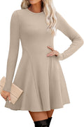 Sweater Dress for Women Fall 2025 Long Sleeve Ribbed Knit Fit