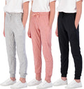 Girls' Lounge Joggers 3 Pack - Soft Athletic Sweatpants Clothing