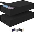 Under Bed Storage Bins With Lids Set of 2 - Flat Stackable Organizers