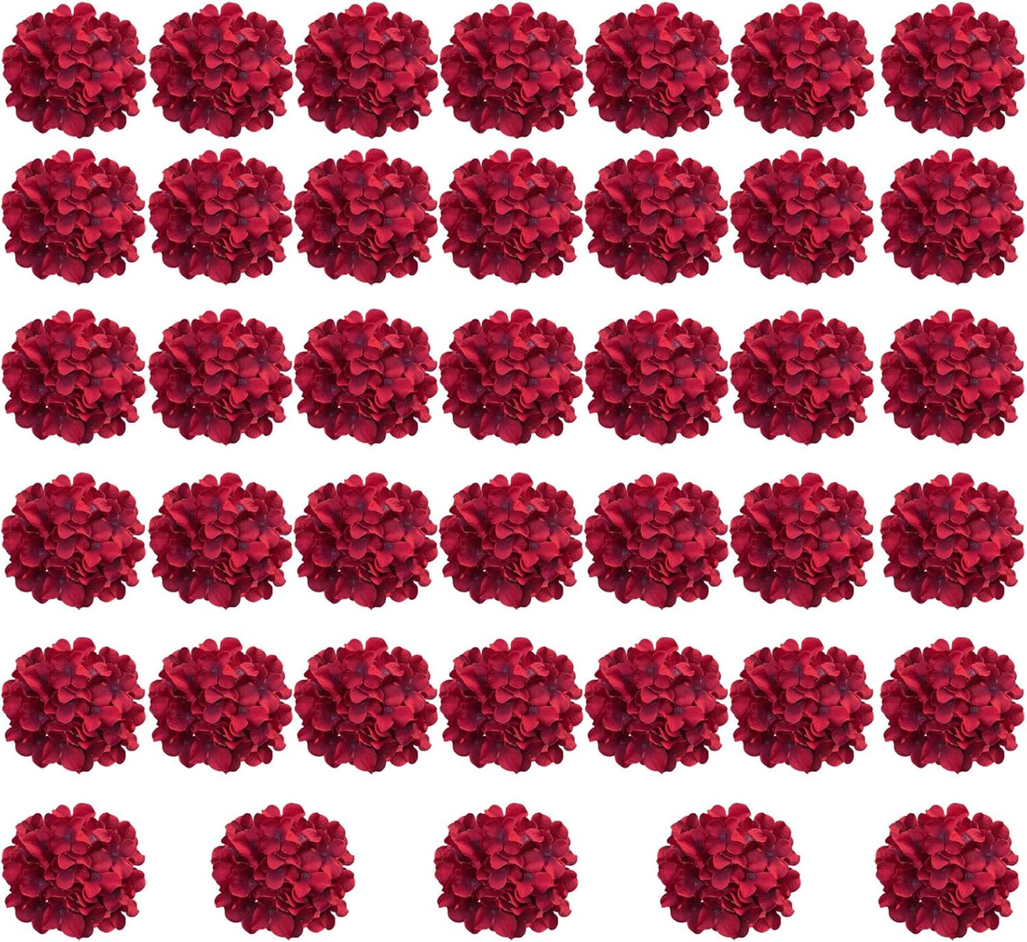 Red Hydrangea Artificial Flowers Bulk for Wedding Decor and Crafts