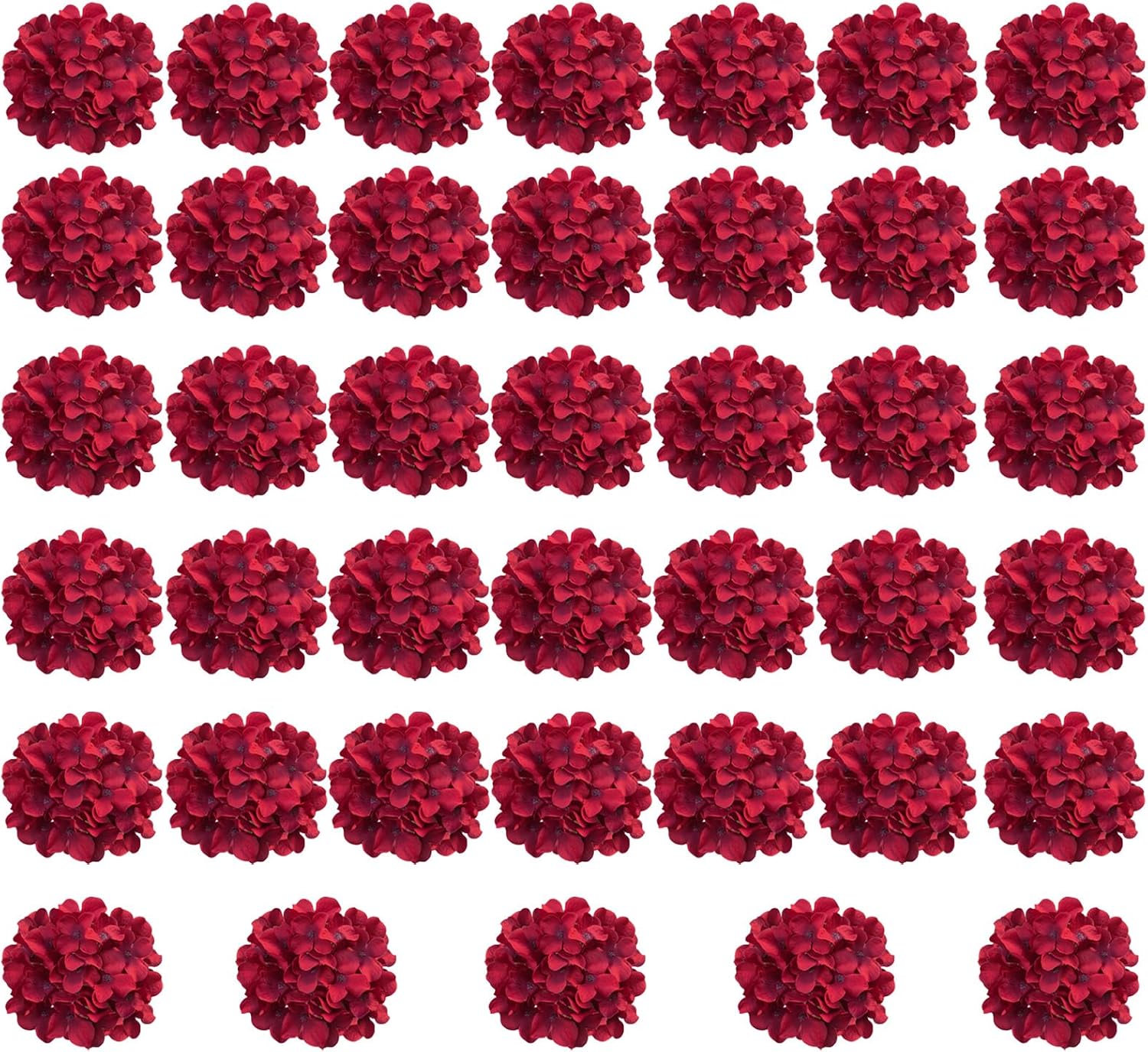 Red Hydrangea Artificial Flowers Bulk for Wedding Decor and Crafts