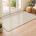 LEKEEPGO Ultra Thin Indoor Door Mat for Entryway 24x47 in Khaki