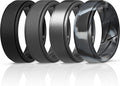 Breathable Airflow Silicone Men's Wedding Rings - Variety Pack