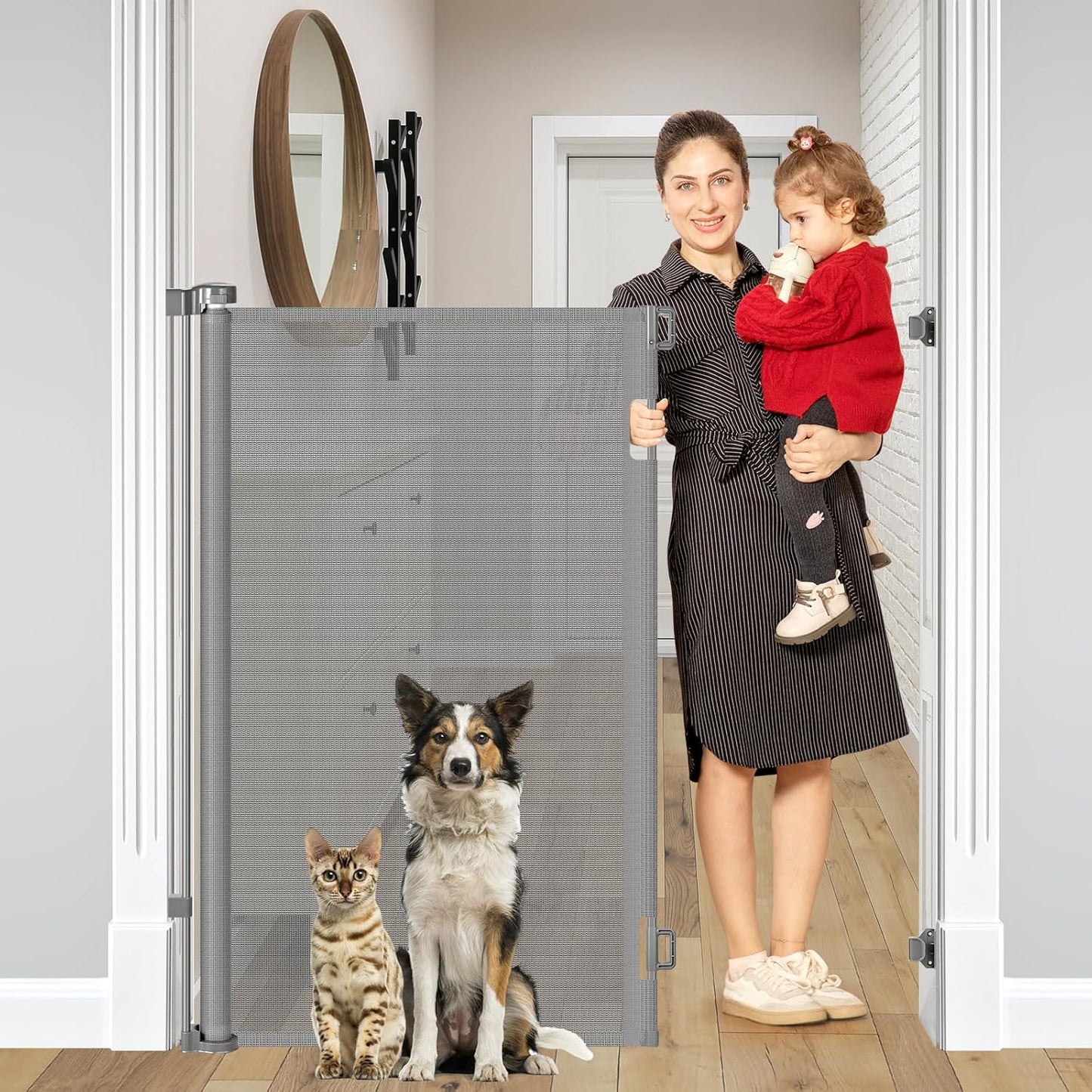 48 Inch Extra Tall Dog Gate for Indoor and Outdoor Use