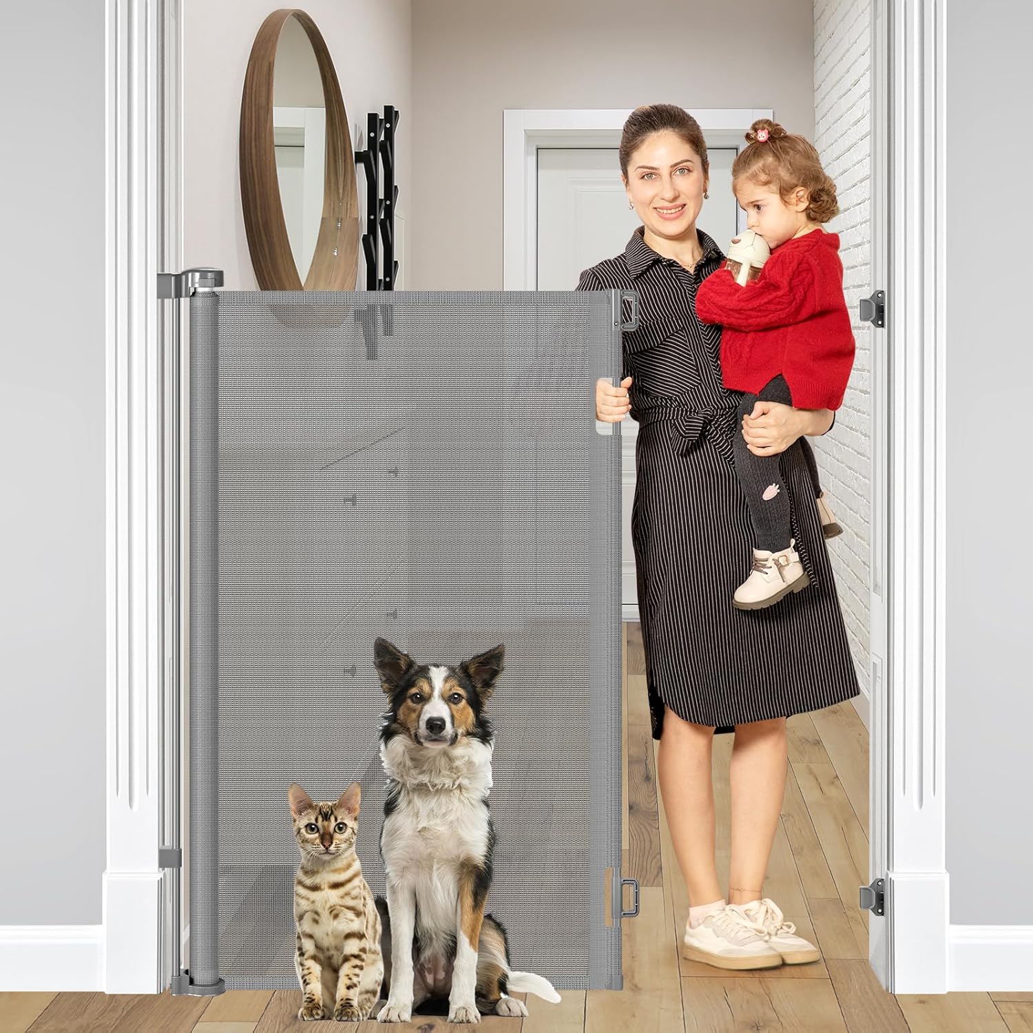 48 Inch Extra Tall Dog Gate for Indoor and Outdoor Use