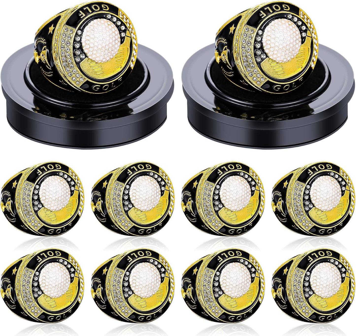 10pcs Football Soccer Volleyball Baseball MVP Trophy Rings