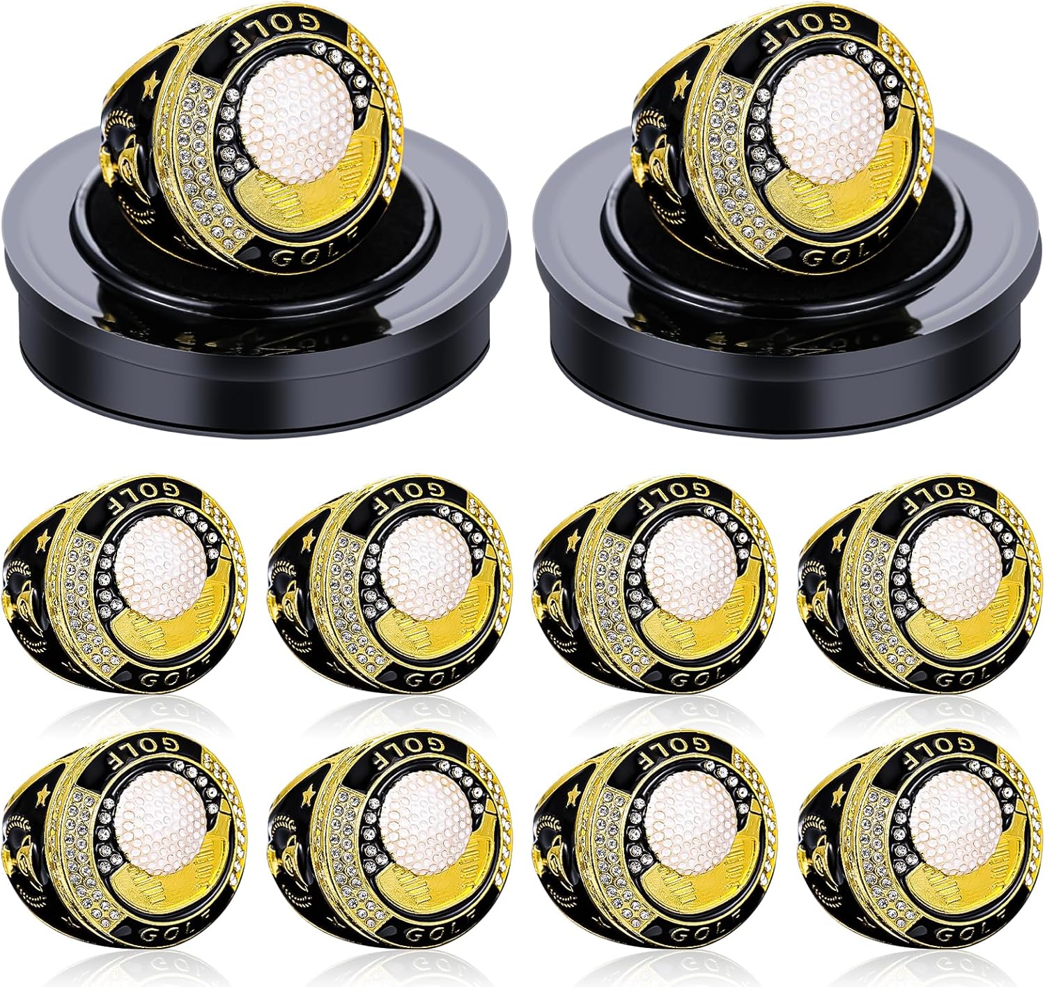 10pcs Football Soccer Volleyball Baseball MVP Trophy Rings