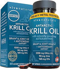 Antarctic Krill Oil Omega 3 Fatty Acid Supplements 1250 mg - Clean