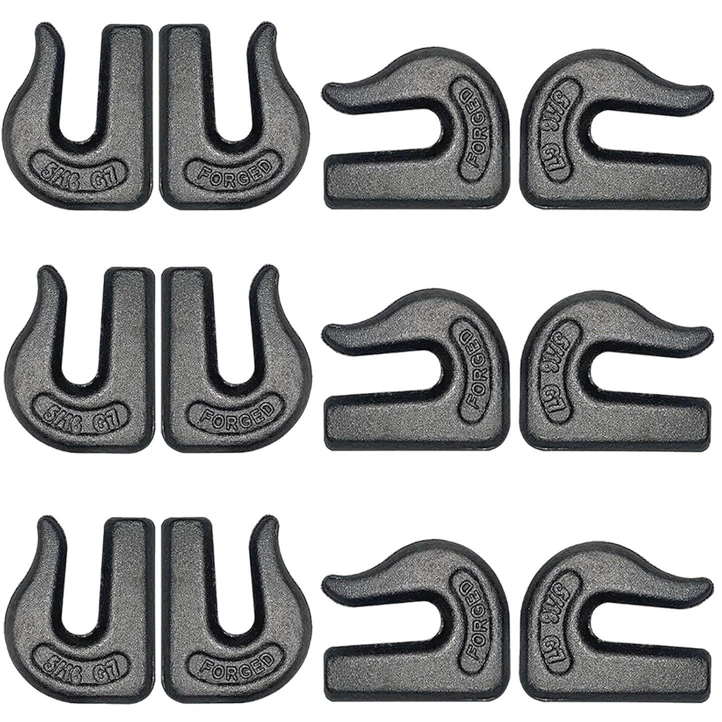 12Pack Weld-On Chain Grab Hook for Heavy Duty Applications